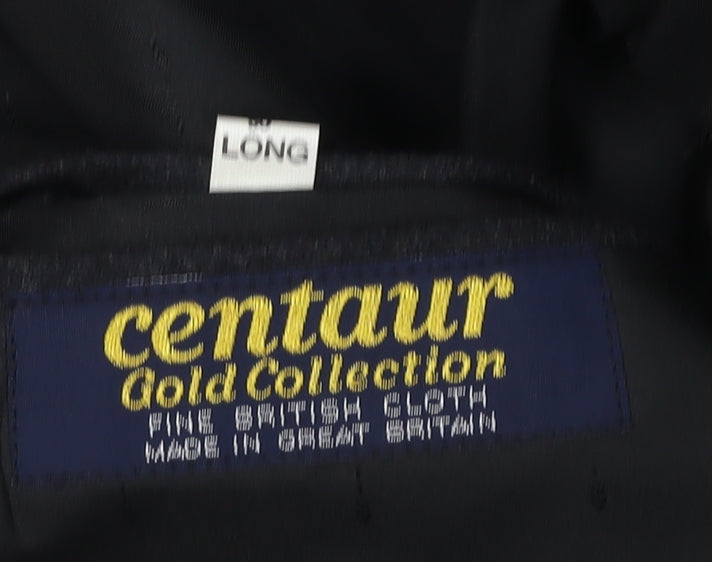 Centaur Men’s Black Wool Double-Breasted Blazer 40L