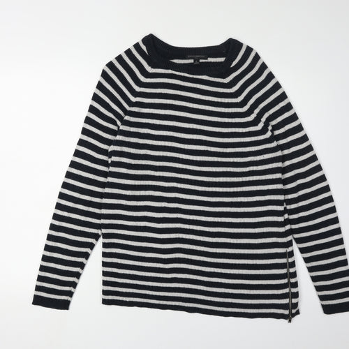 Banana Republic Women's Black Striped Pullover Jumper L