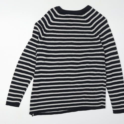 Banana Republic Women's Black Striped Pullover Jumper L