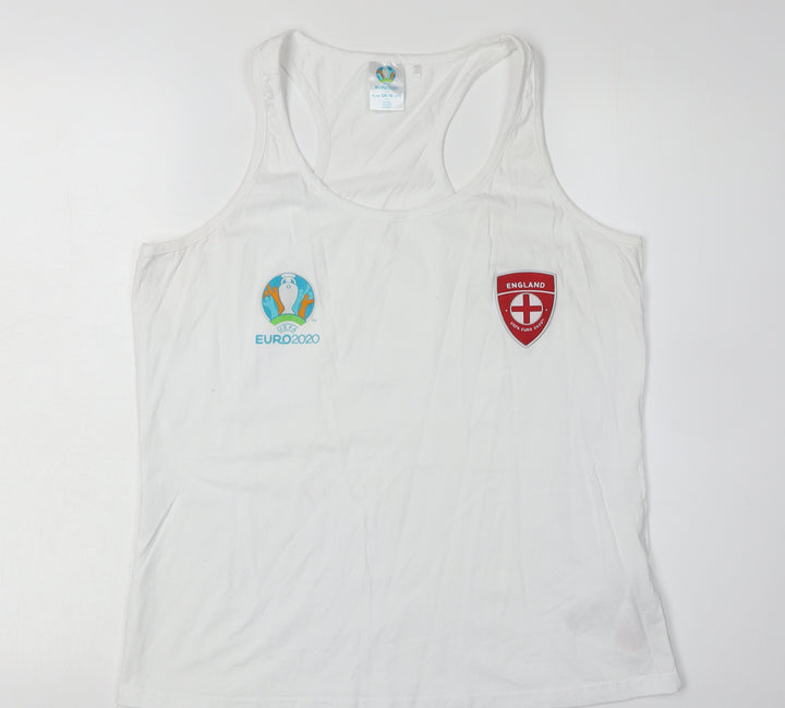 Euro 2020 England White Tank Top Unisex Adult Size 16
