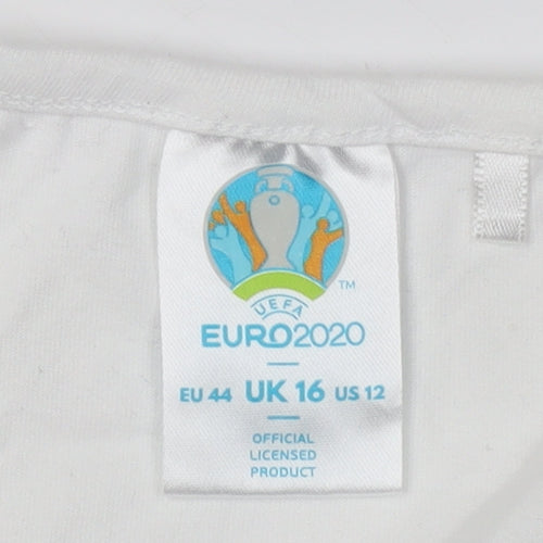 Euro 2020 England White Tank Top Unisex Adult Size 16