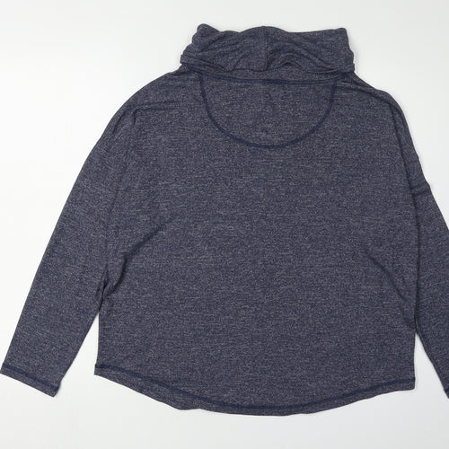 Night Owl Women's Blue Long Sleeve Cowl Neck Top M