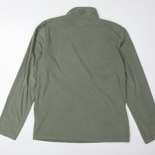 Mountain Warehouse Men's Green 1/4 Zip Fleece Sweatshirt S