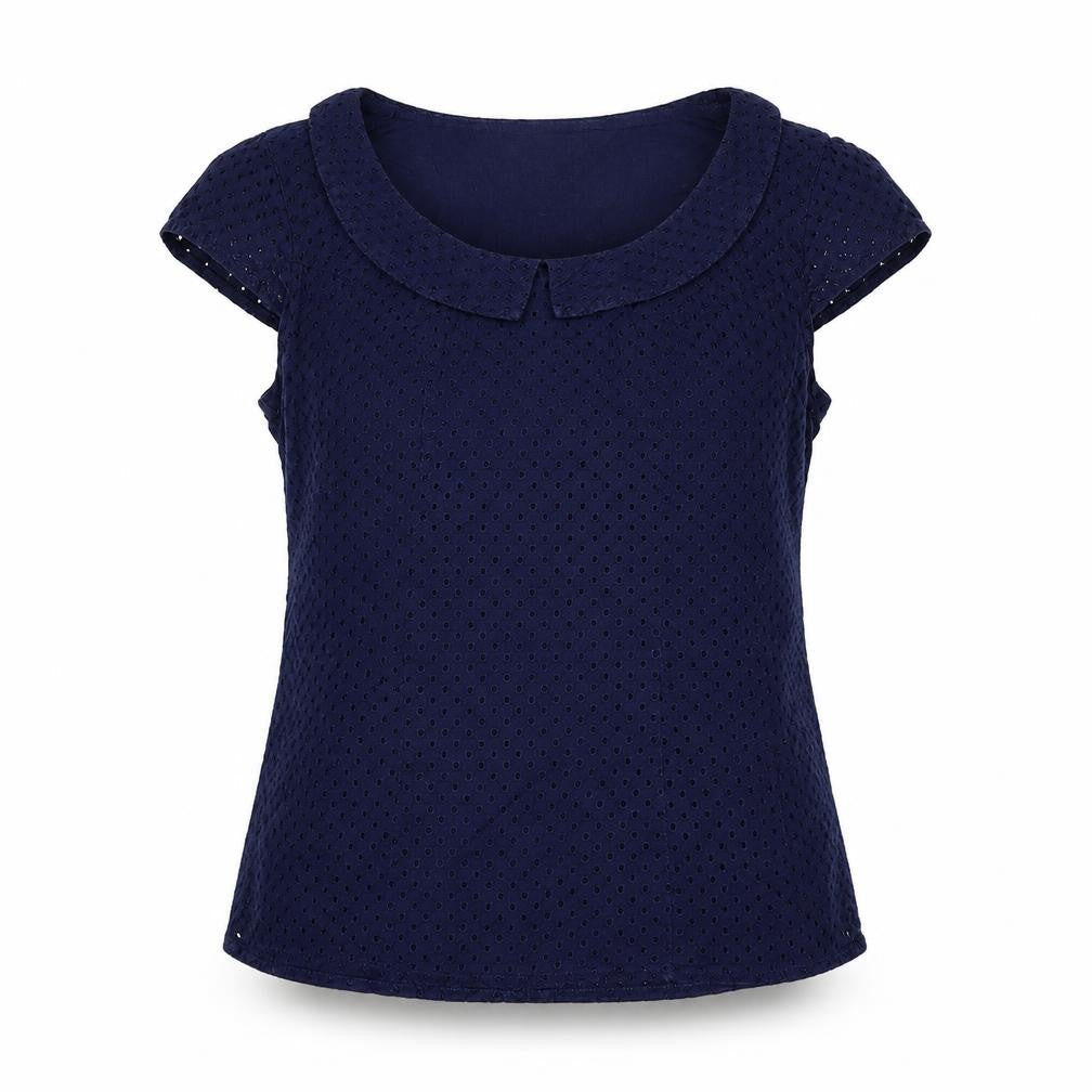 Pepperberry Women's Blue Collared Blouse Size 10
