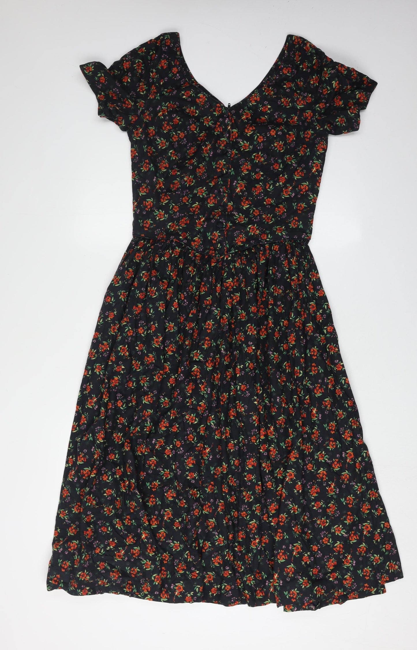 Laura Ashley Women's Floral Multicoloured Dress Size 12