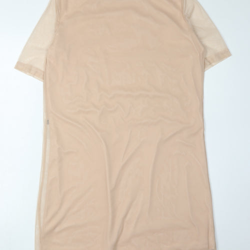 River Island Women's Beige Floral Shift Dress