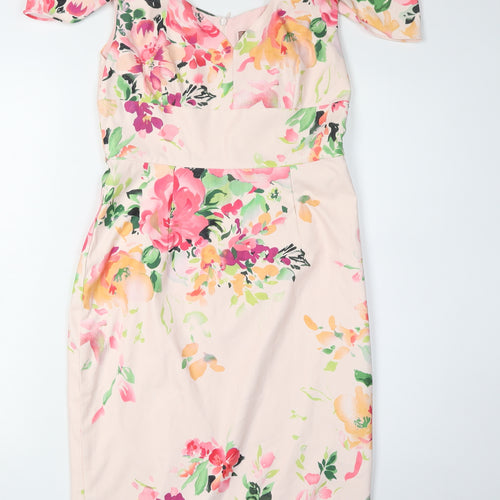 Jolie Moi Women's Floral Multicoloured Sheath Dress