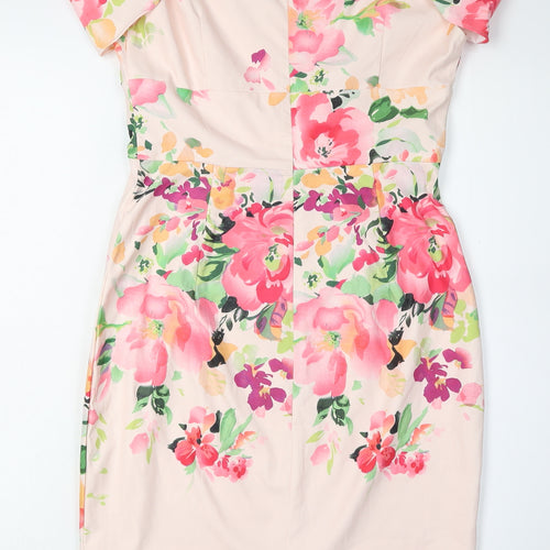 Jolie Moi Women's Floral Multicoloured Sheath Dress