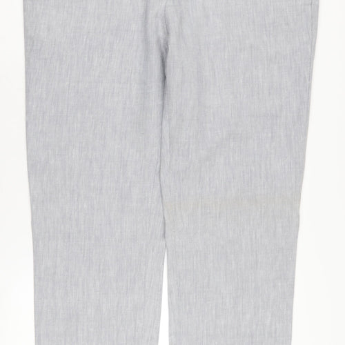 Marks and Spencer Men's Grey Linen Trousers L