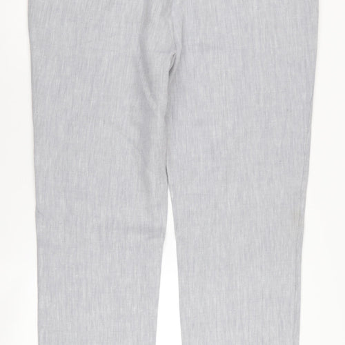 Marks and Spencer Men's Grey Linen Trousers L
