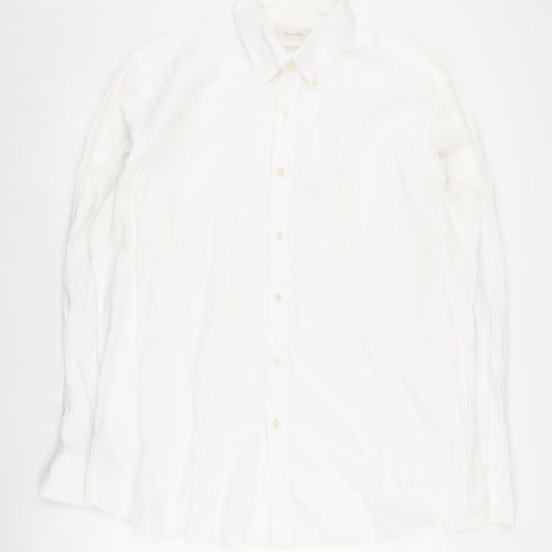 Massimo Dutti Men's White XL Button-Up Shirt