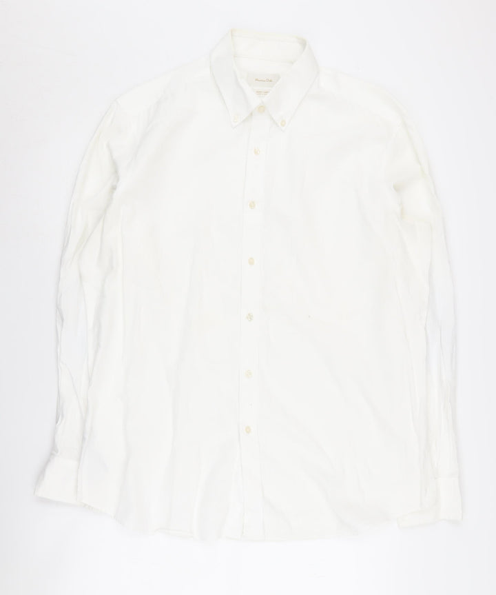 Massimo Dutti Men's White XL Button-Up Shirt