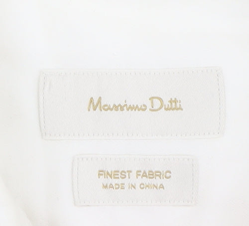 Massimo Dutti Men's White XL Button-Up Shirt