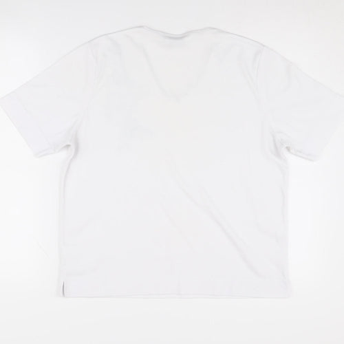 TIGI WEAR Women's White Floral V-Neck T-Shirt L