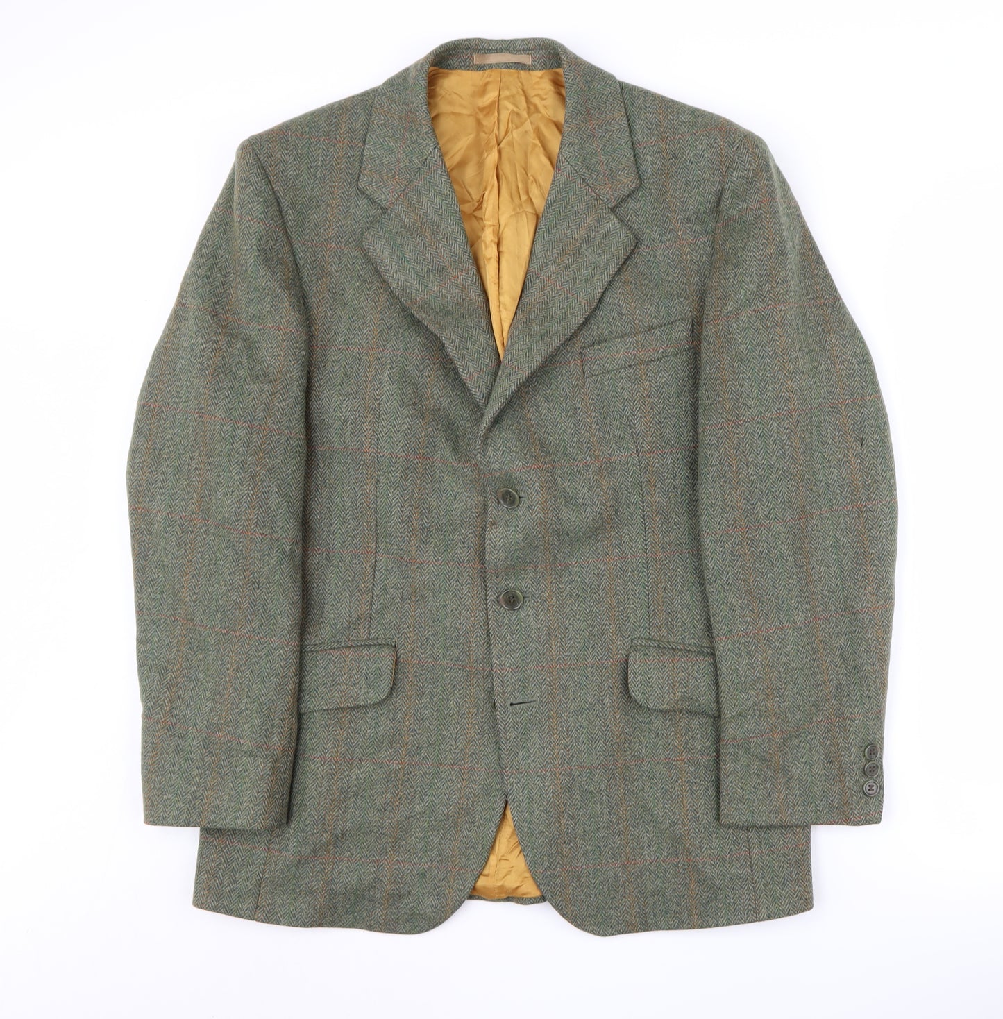 Bladen Men's Green Wool Blazer Herringbone 40R