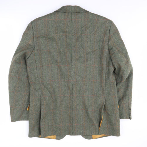 Bladen Men's Green Wool Blazer Herringbone 40R
