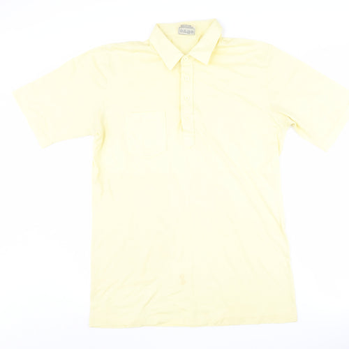 Allsport Men's Yellow Golf Polo, Size L, Cotton Blend