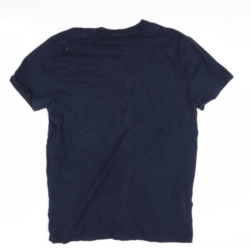 Hollister Men’s Blue Crew Neck T-Shirt Size L