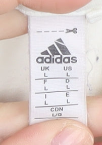 Adidas Men's White Logo T-Shirt Large