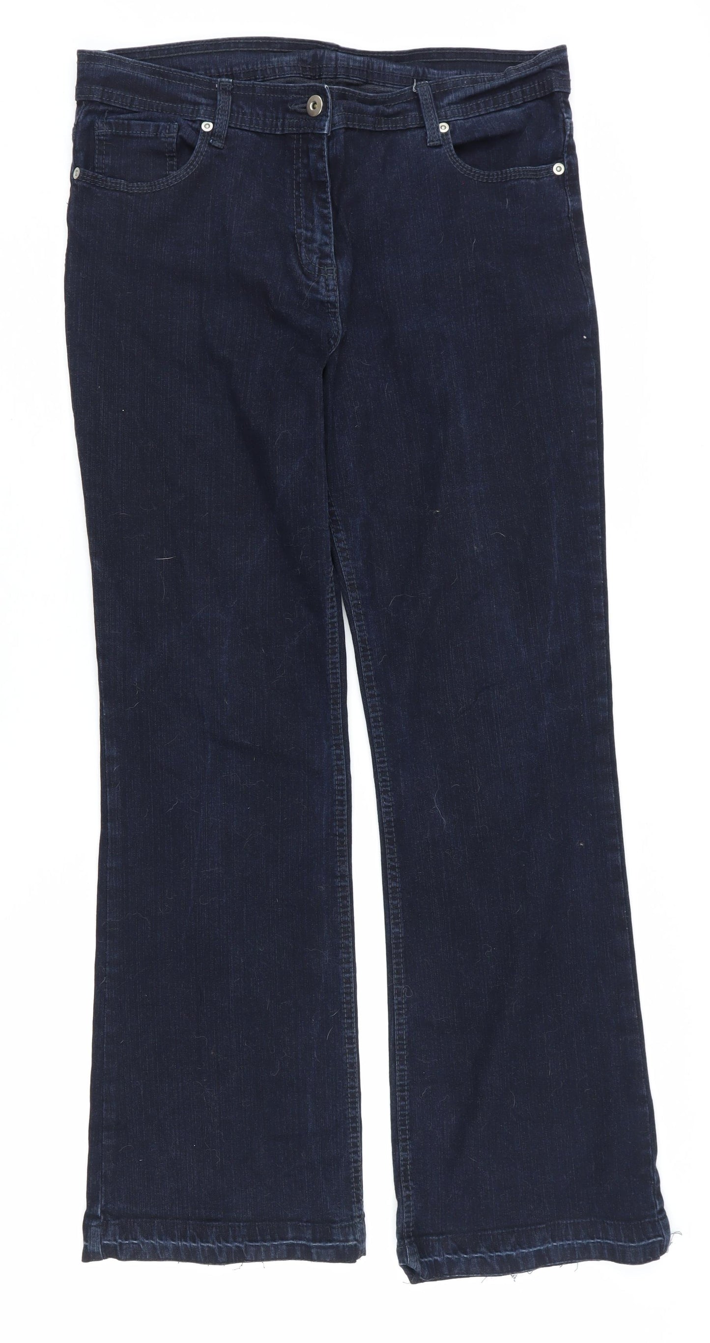 Marks and Spencer Women's Blue Regular Fit Jeans 14