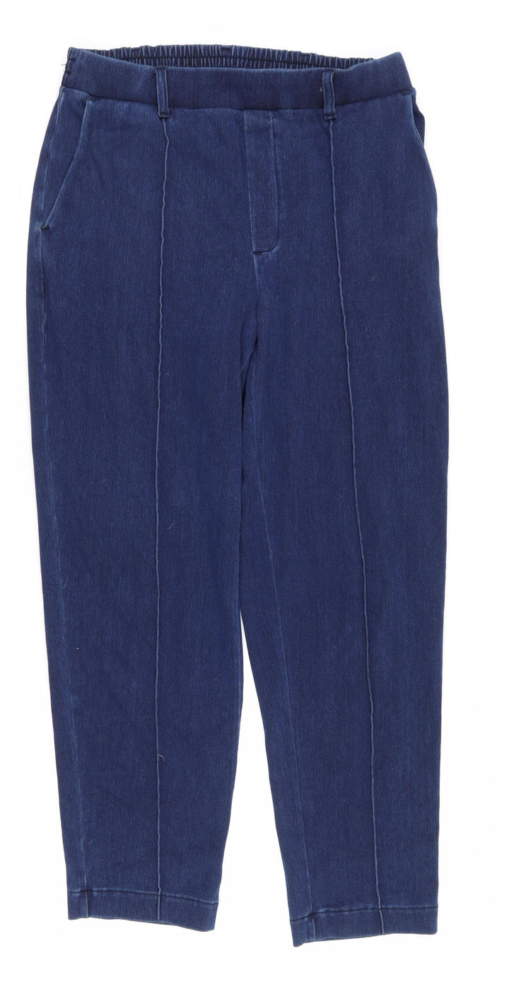 Lands' End Women's Blue Denim Trousers, M, Casual