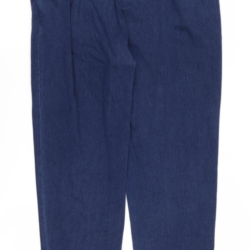 Lands' End Women's Blue Denim Trousers, M, Casual