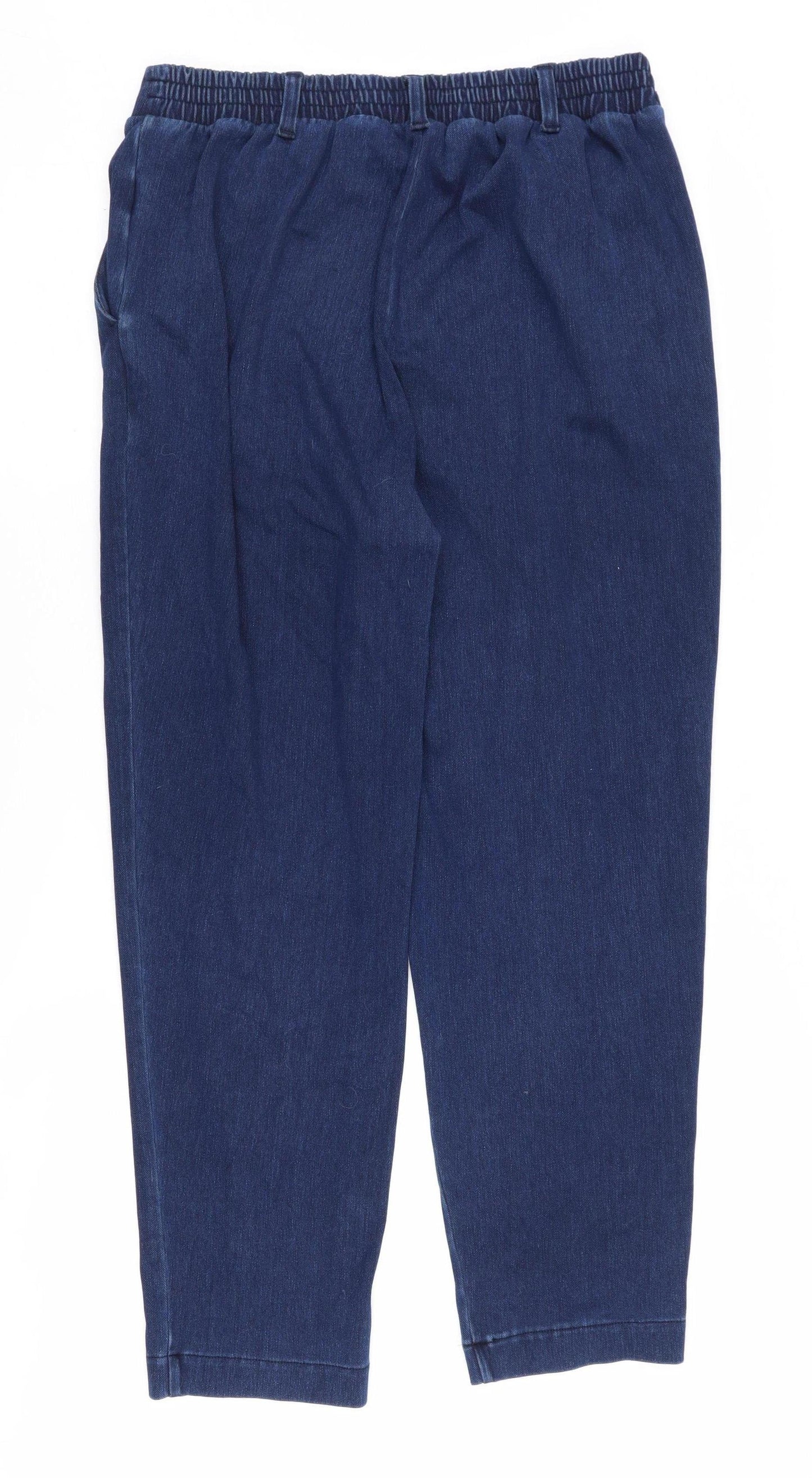 Lands' End Women's Blue Denim Trousers, M, Casual