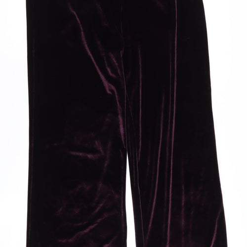 Marks and Spencer Women's Purple Velvet Trousers