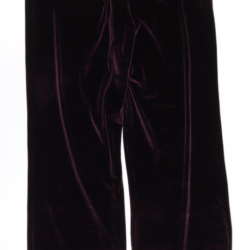 Marks and Spencer Women's Purple Velvet Trousers