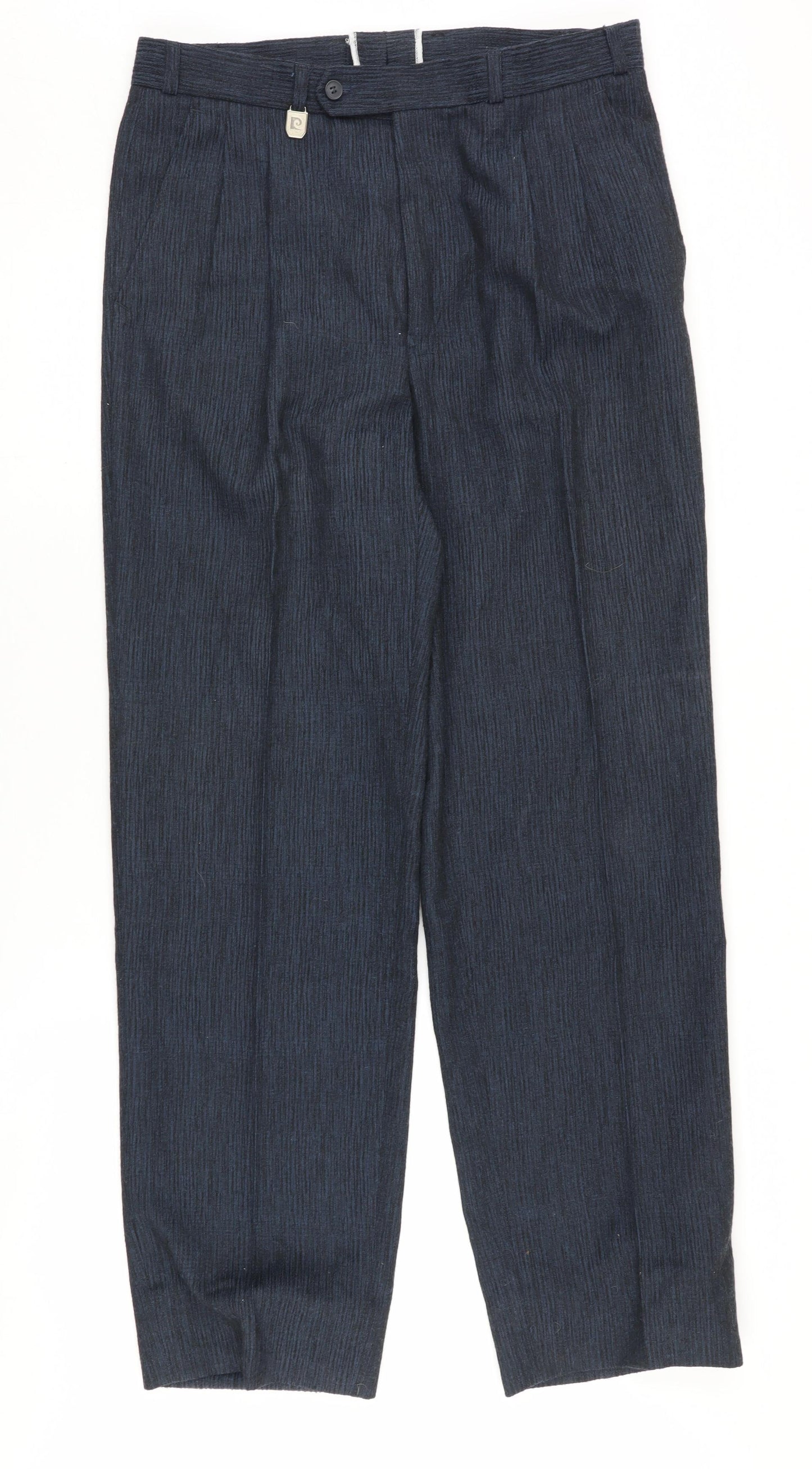 Pierre Cardin Men's Black Pleated Trousers 32L