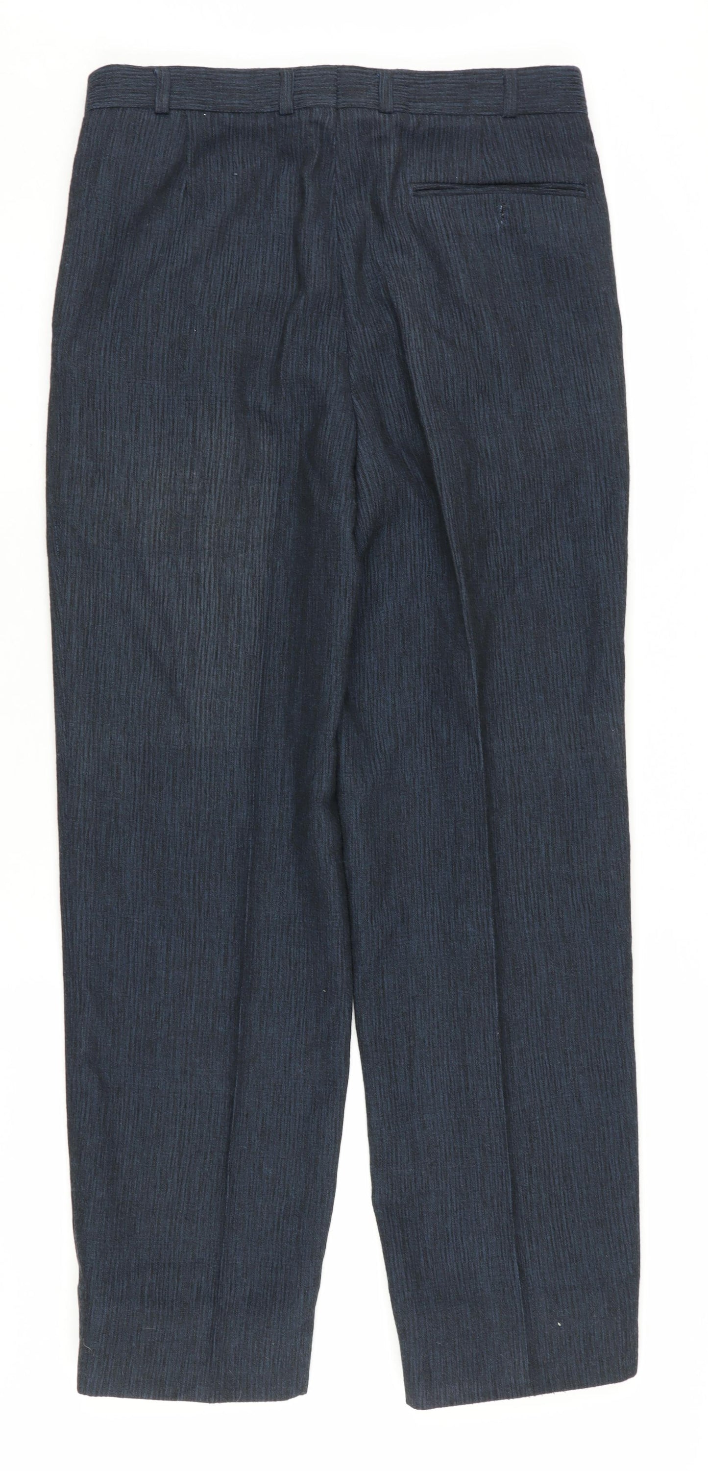 Pierre Cardin Men's Black Pleated Trousers 32L