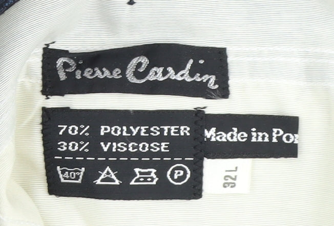 Pierre Cardin Men's Black Pleated Trousers 32L