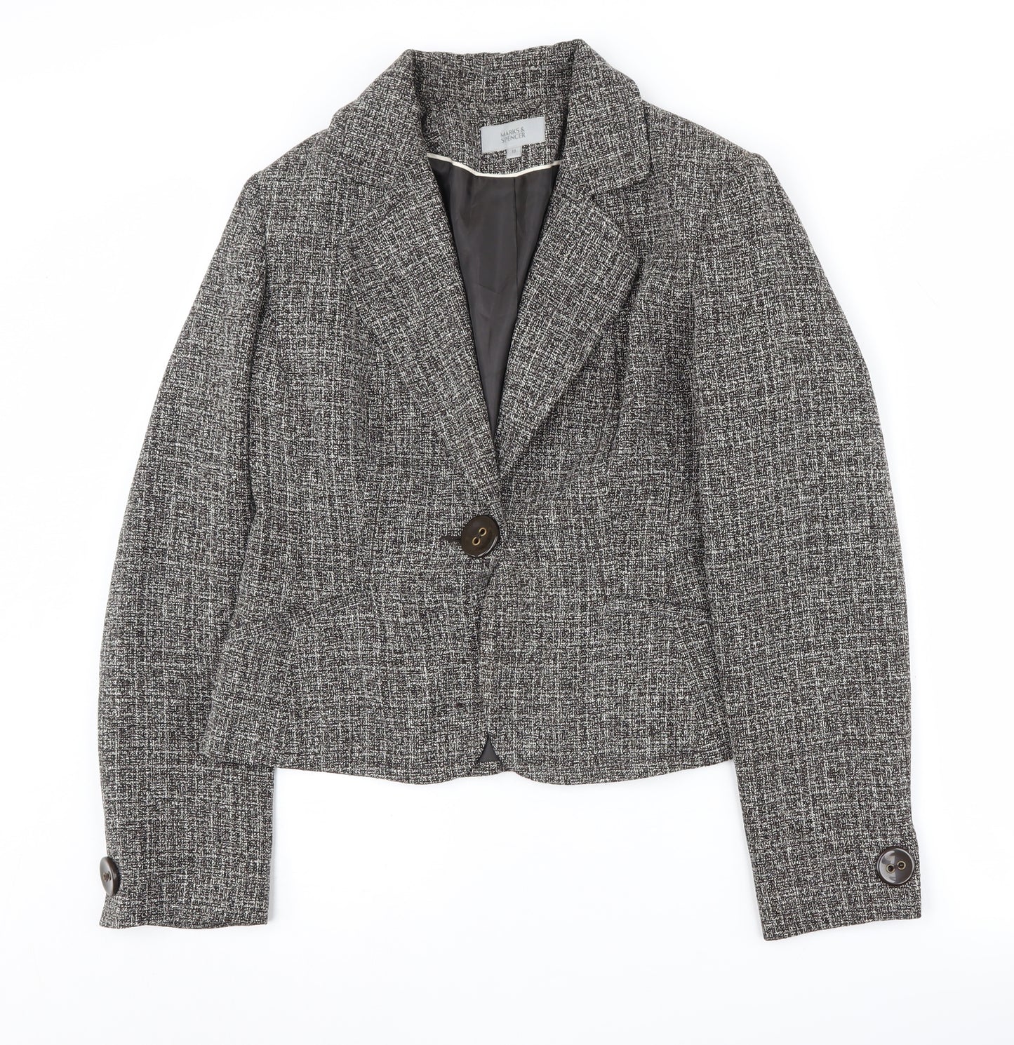 Marks and Spencer Women’s Grey Blazer, Size 12, Formal