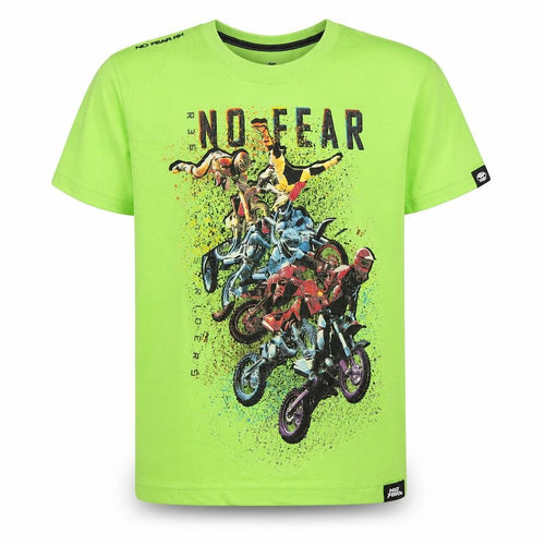 No Fear Boys Green Motorsport Graphic T-Shirt 13 Years