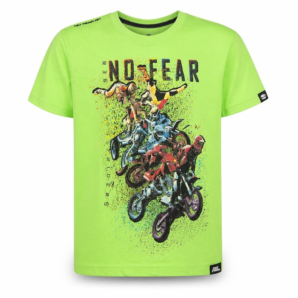 No Fear Boys Green Motorsport Graphic T-Shirt 13 Years