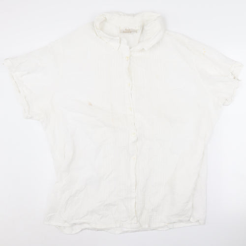 Ann Harvey Women’s Plus Size White Button-Up Shirt