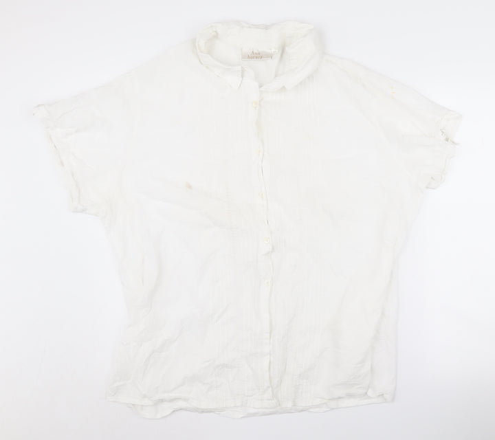Ann Harvey Women’s Plus Size White Button-Up Shirt