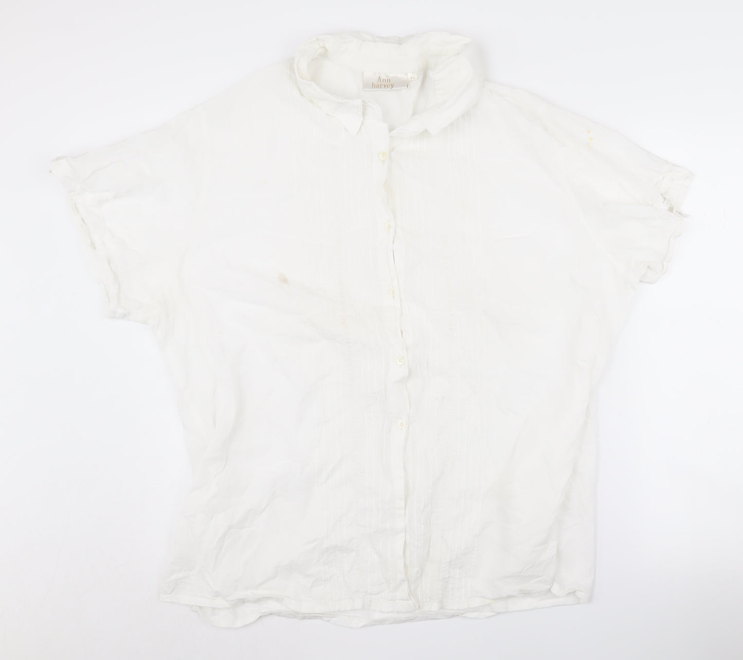Ann Harvey Women’s Plus Size White Button-Up Shirt