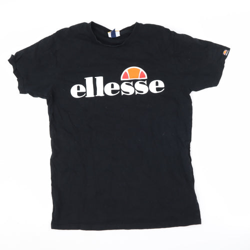 Ellesse Men's Black T-Shirt Size S Cotton Crew Neck