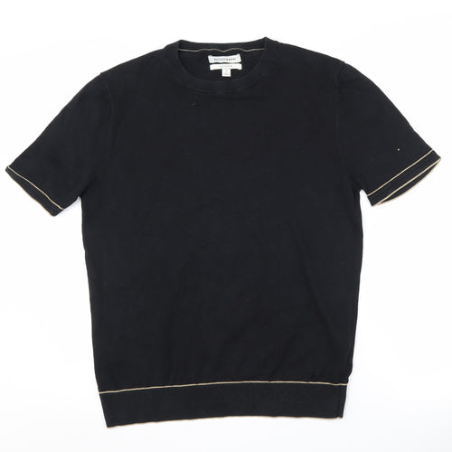 Marks and Spencer Black Cotton Silk Pullover Jumper - M