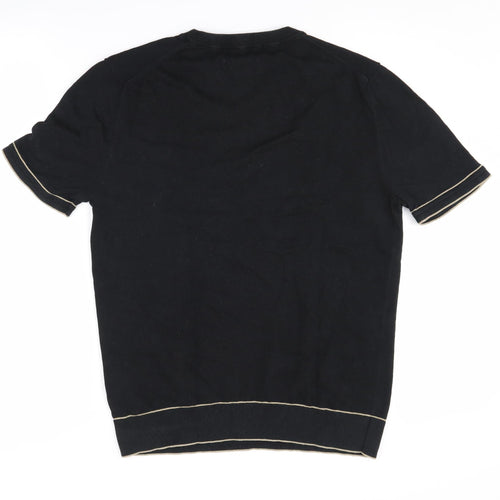 Marks and Spencer Black Cotton Silk Pullover Jumper - M