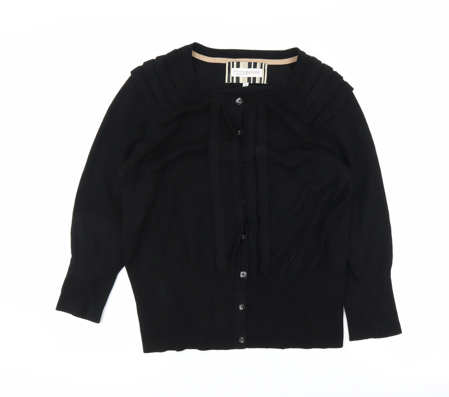 Principles Petite Black Cardigan, Size 14, Knit Style