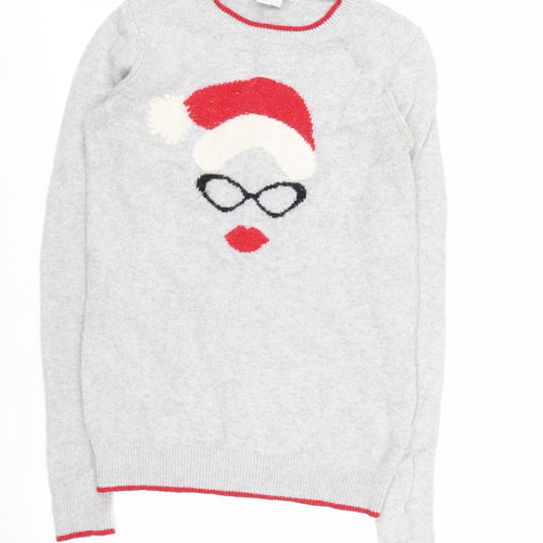 Boden Women's Grey XS Christmas Jumper Pullover