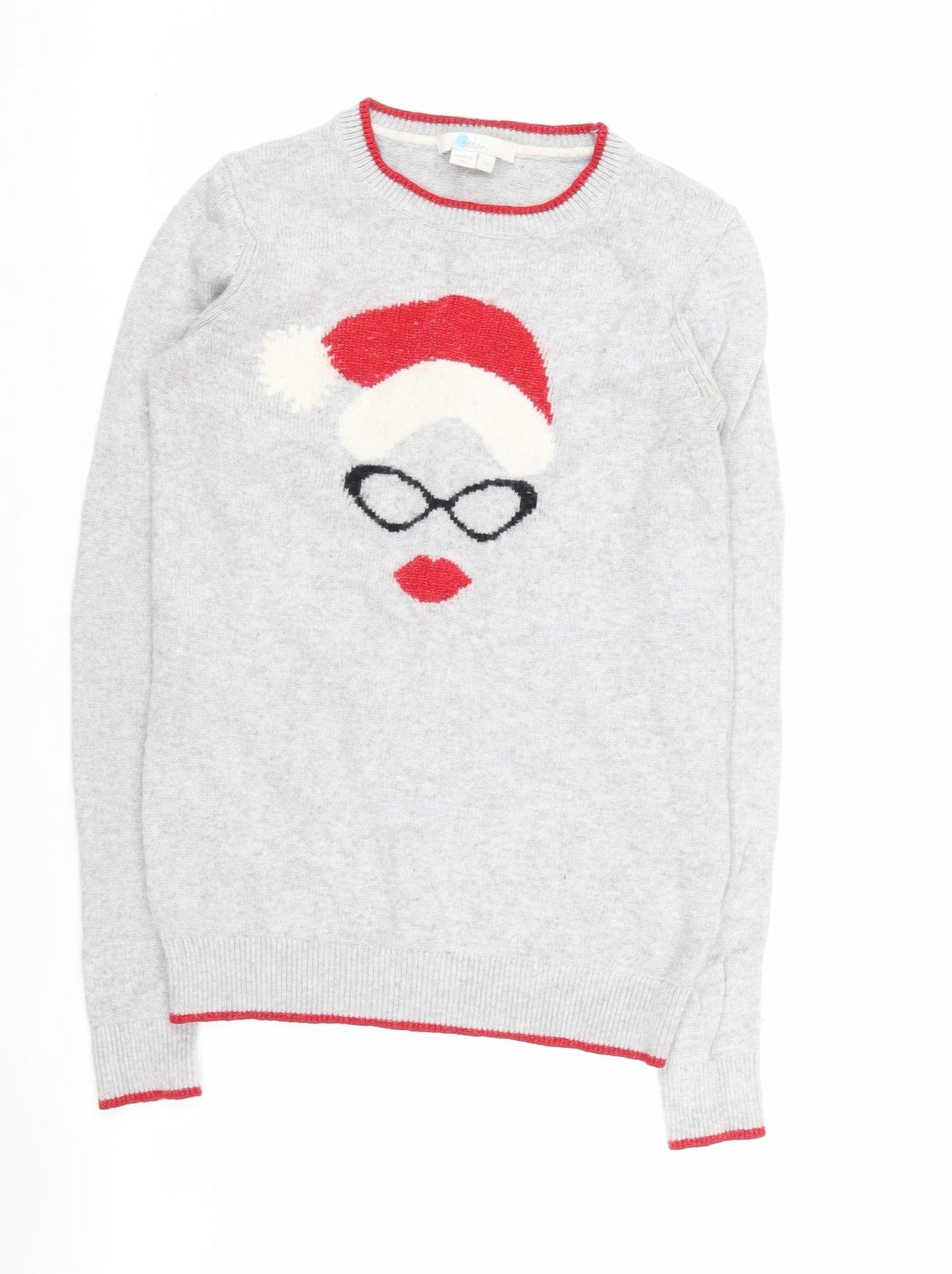 Boden Women's Grey XS Christmas Jumper Pullover