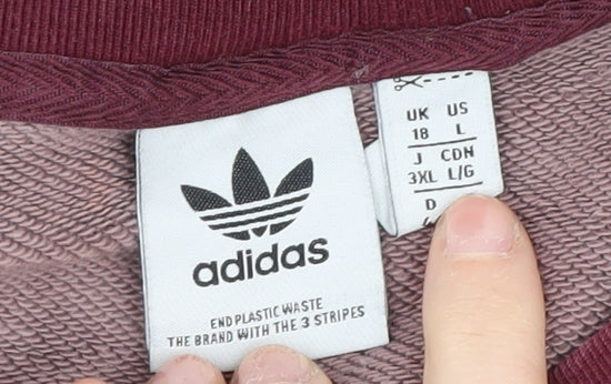 Adidas Women's Multicoloured Animal Print Pullover Sweatshirt, Size 18