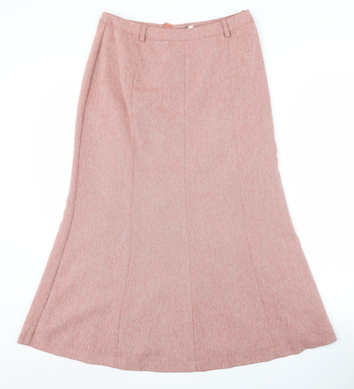 Heine Women's Pink A-Line Midi Skirt Size 12