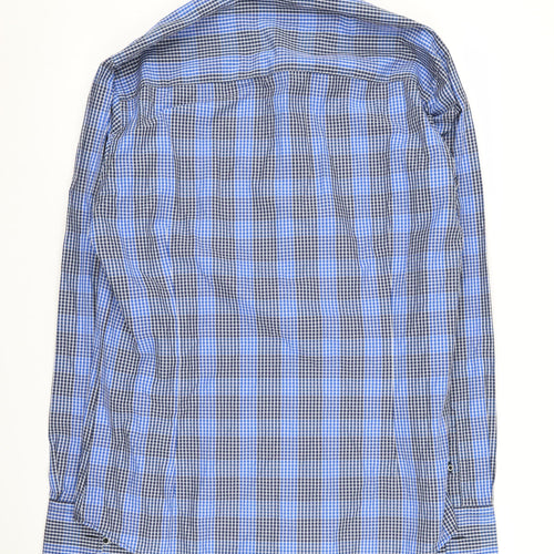 William Hunt Men's Blue Check XL Long Sleeve Shirt