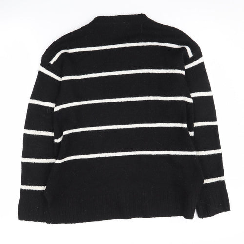 Marks and Spencer Women's Black Striped Pullover S