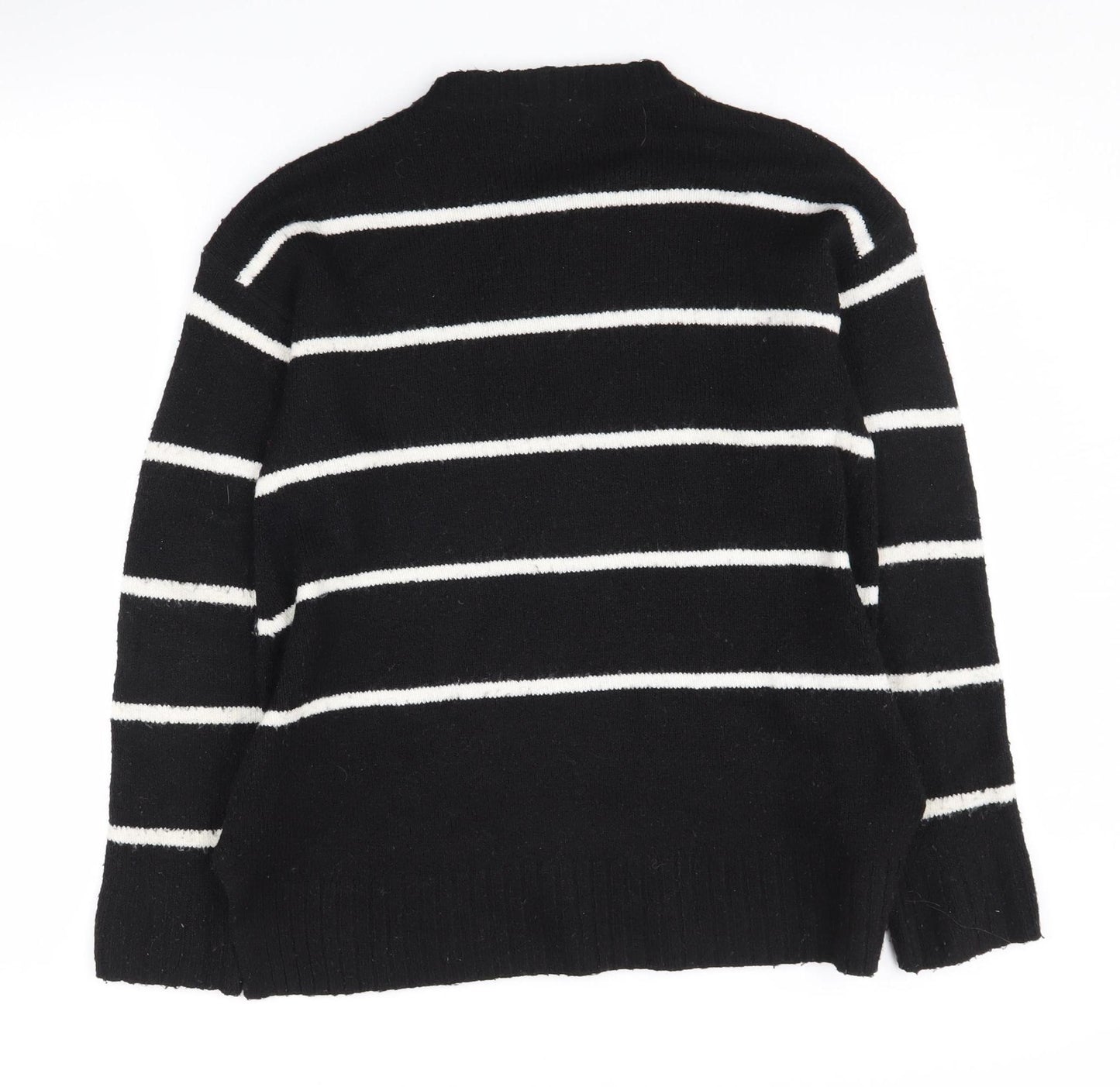 Marks and Spencer Women's Black Striped Pullover S