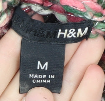 H&M Women's Multicoloured Chunky Knit Roll Neck Jumper M